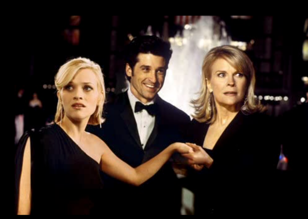 Candice Bergen, Reese Witherspoon, and Patrick Dempsey in a promotional photo for ‘Sweet Home Alabama’.