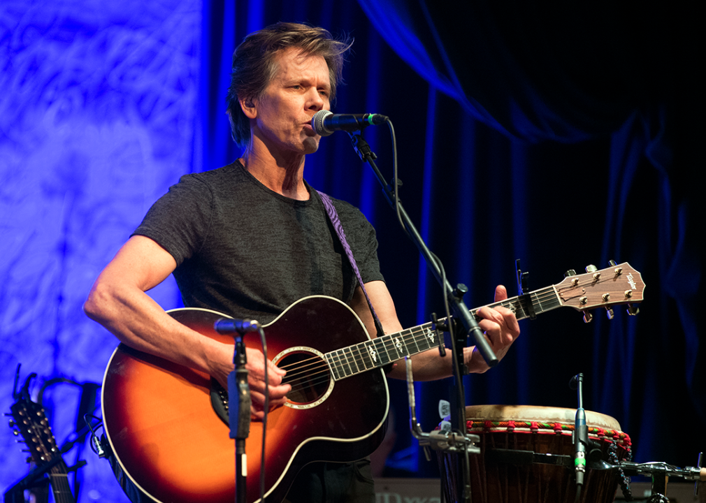 Kevin Bacon of The Bacon Brothers performs at Sony Hall.