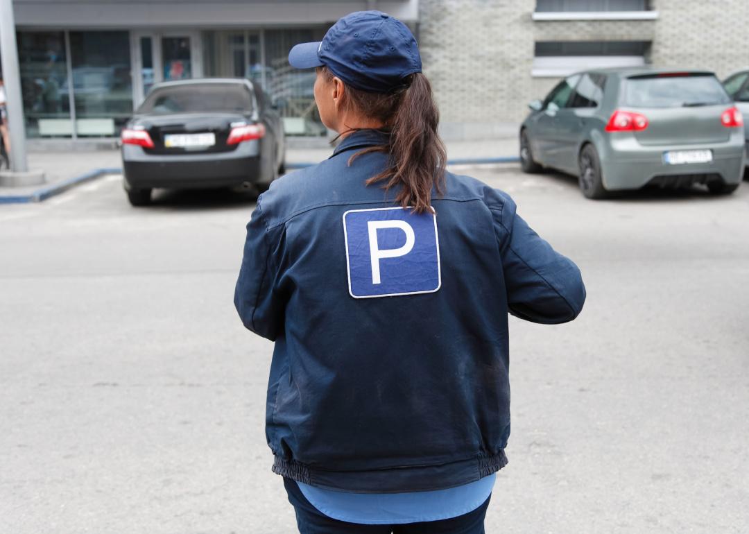 Parking attendant in lot