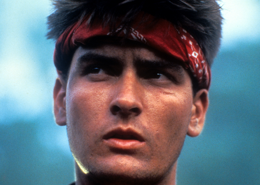 Charlie Sheen in a scene from ‘Platoon'.