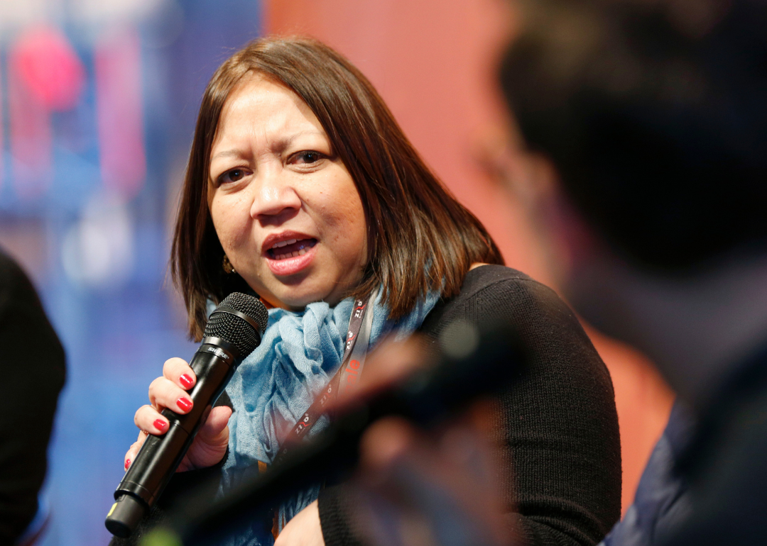 Ramona S. Diaz speaks on panel at Berlinale International Film Festival.