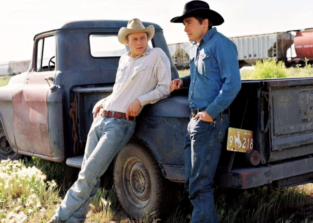 Heath Ledger and Jake Gyllenhaal in a scene from “Brokeback Mountain”