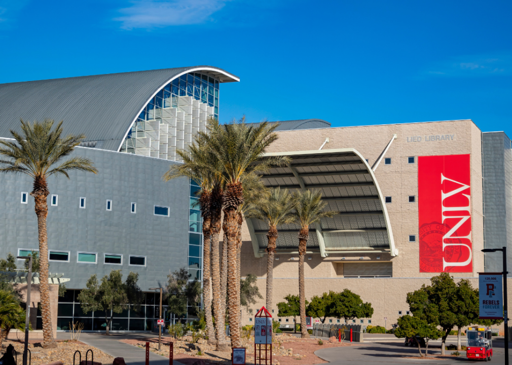 Exterior view of the UNLV Lied Library