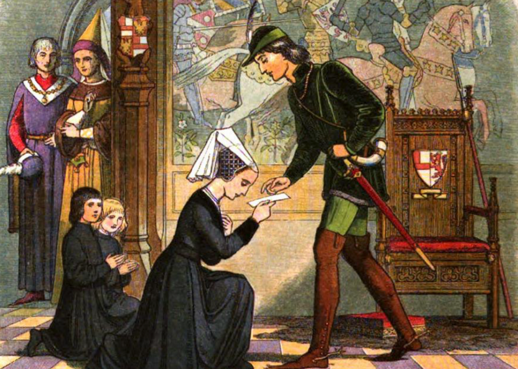Illustration of Edward IV and Lady Elizabeth Grey