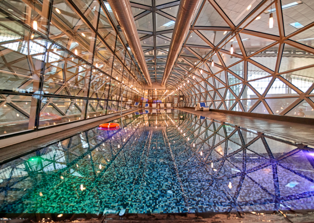 Qatar airport swimming pool