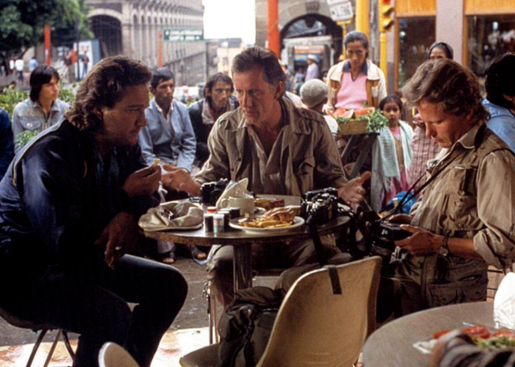 James Woods, Jim Belushi and John Savage in a scene from ‘Salvador’.