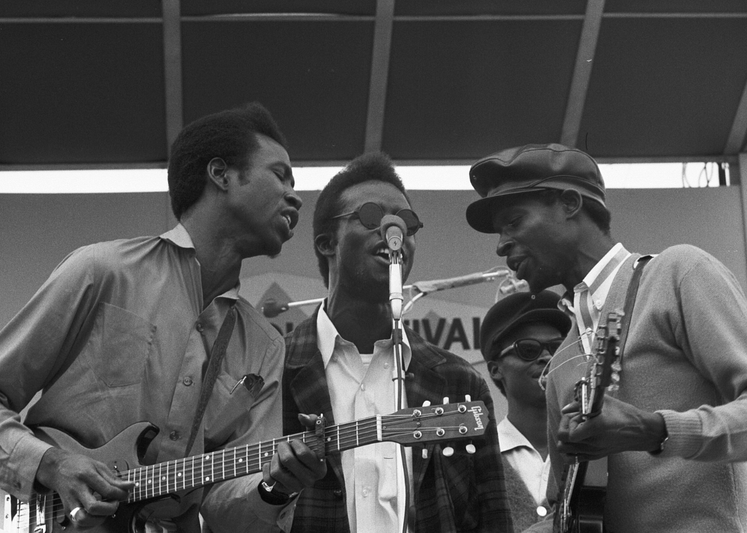 The Chambers Brothers perform at Newport Folk Festival.