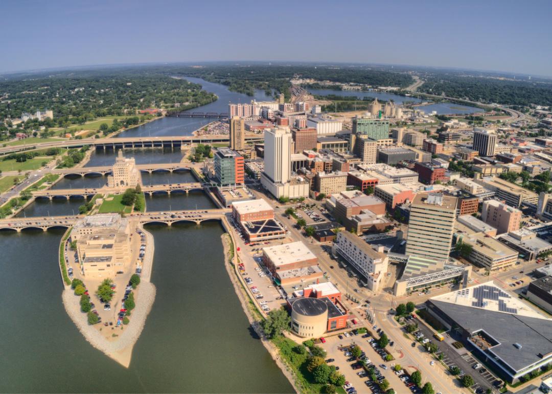 Aerial view of Cedar Rapids.