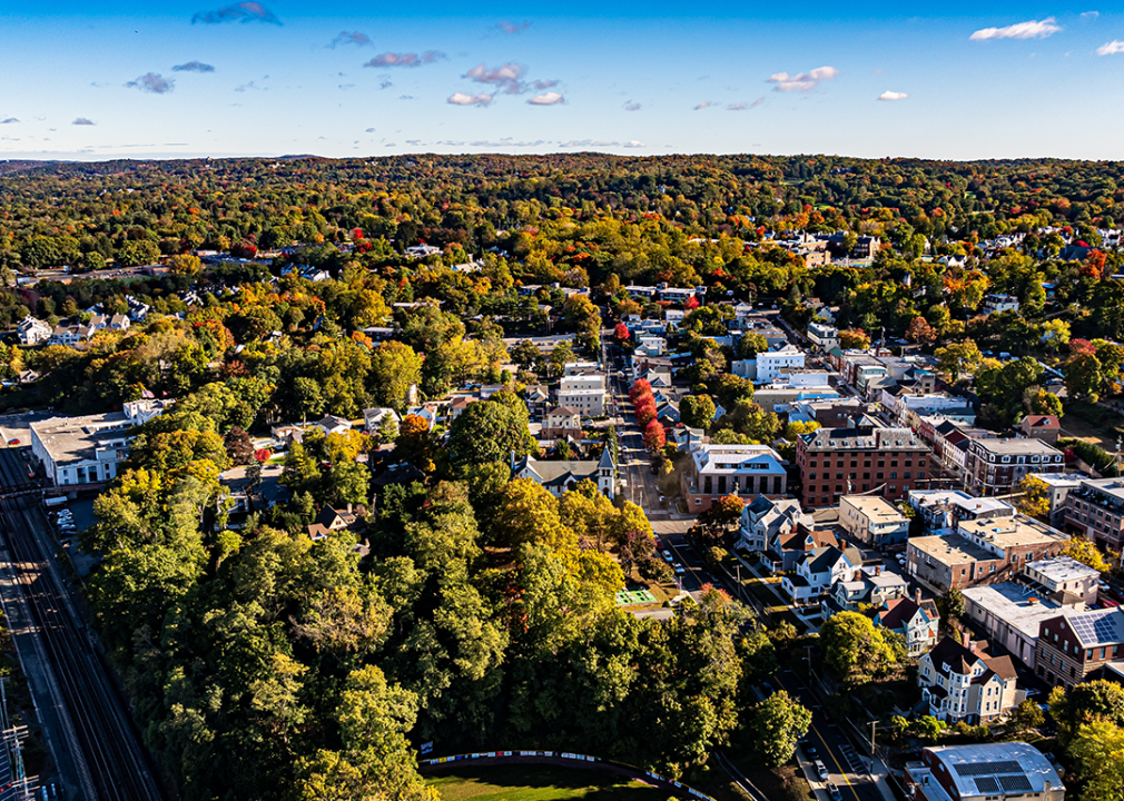 Aerial photo of the area surrounding Ardsley.