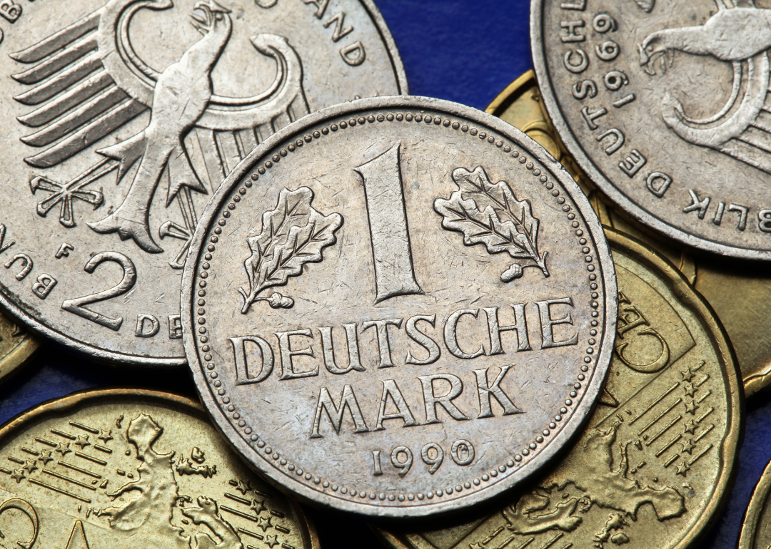 Deutsche mark coins.