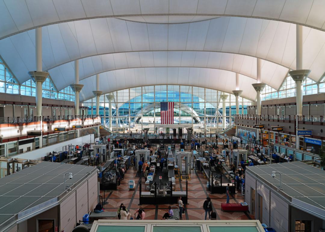 Interior view of Jeppesen Terminal at DEN.