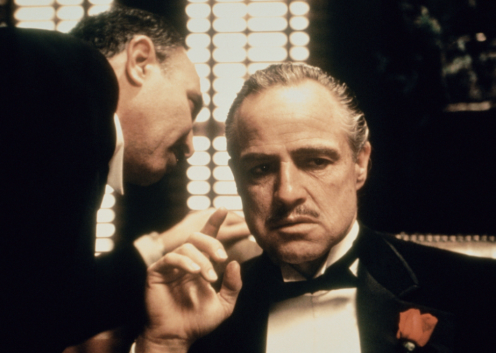 Marlon Brando and Salvatore Corsitto in ‘The Godfather’.