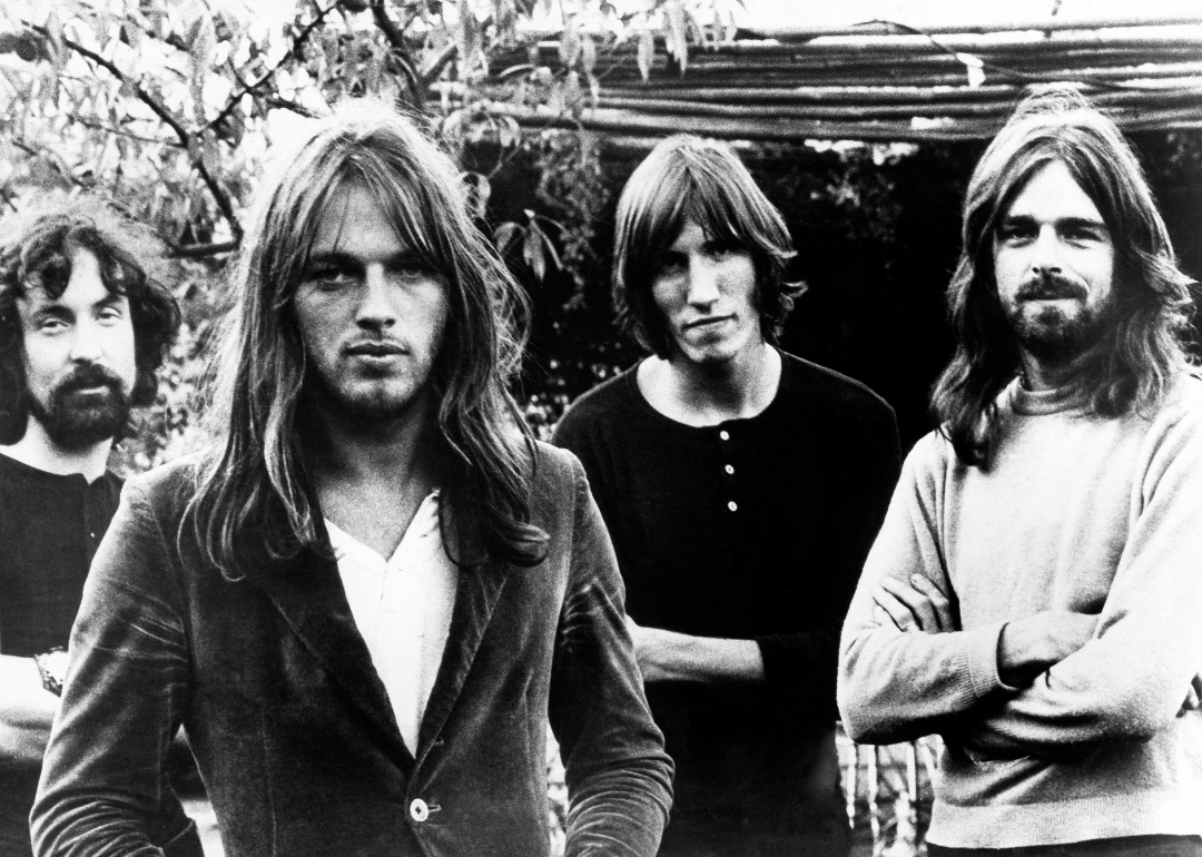 Nick Mason, Dave Gilmour, Roger Waters and Rick Wright pose for a portrait.