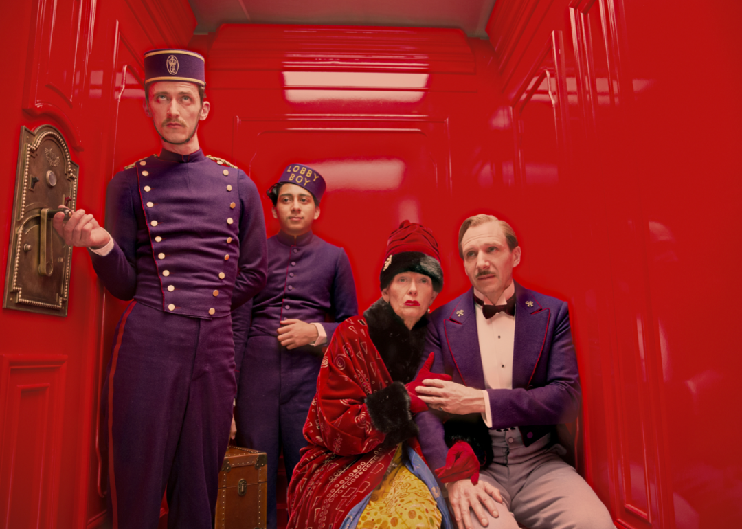Ralph Fiennes, Tilda Swinton, Tony Revolori and Paul Schlage in ‘The Grand Budapest Hotel’