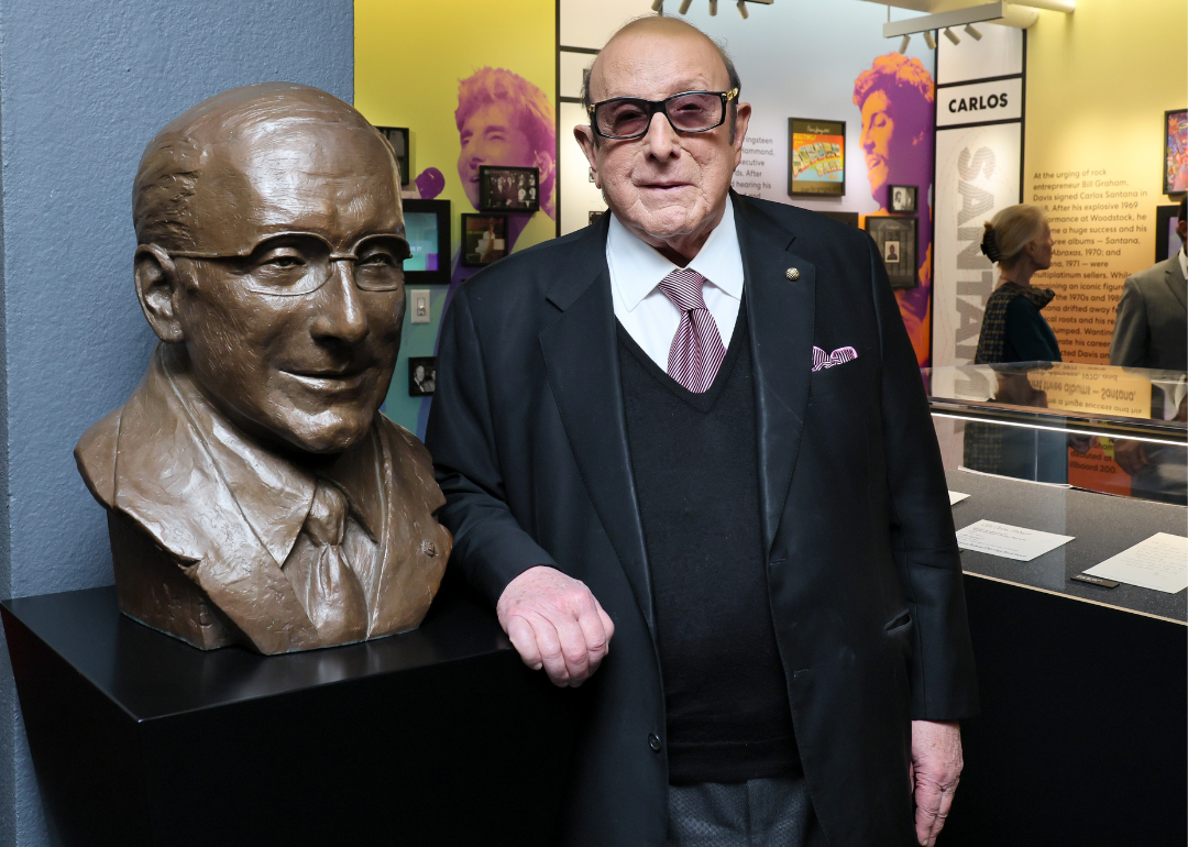 Clive Davis attends the Clive Davis Gallery Ribbon Cutting at New York University.