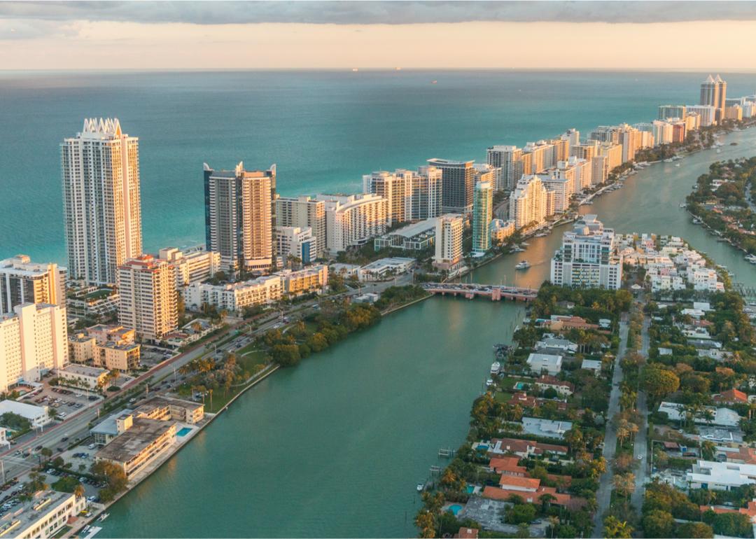 Miami Beach aerial view.