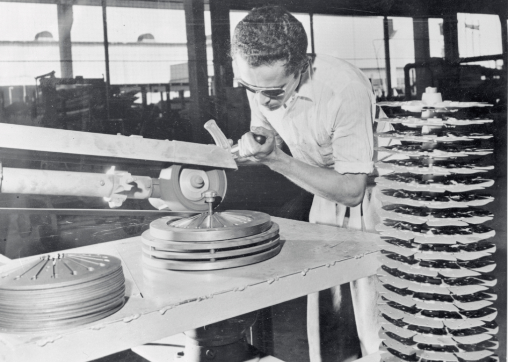 Man Working in Automobile Factory