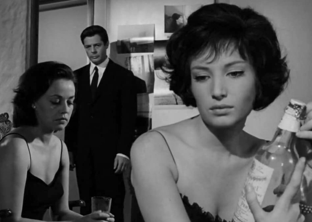 Marcello Mastroianni, Jeanne Moreau and Monica Vitti in a scene from ‘La Notte’