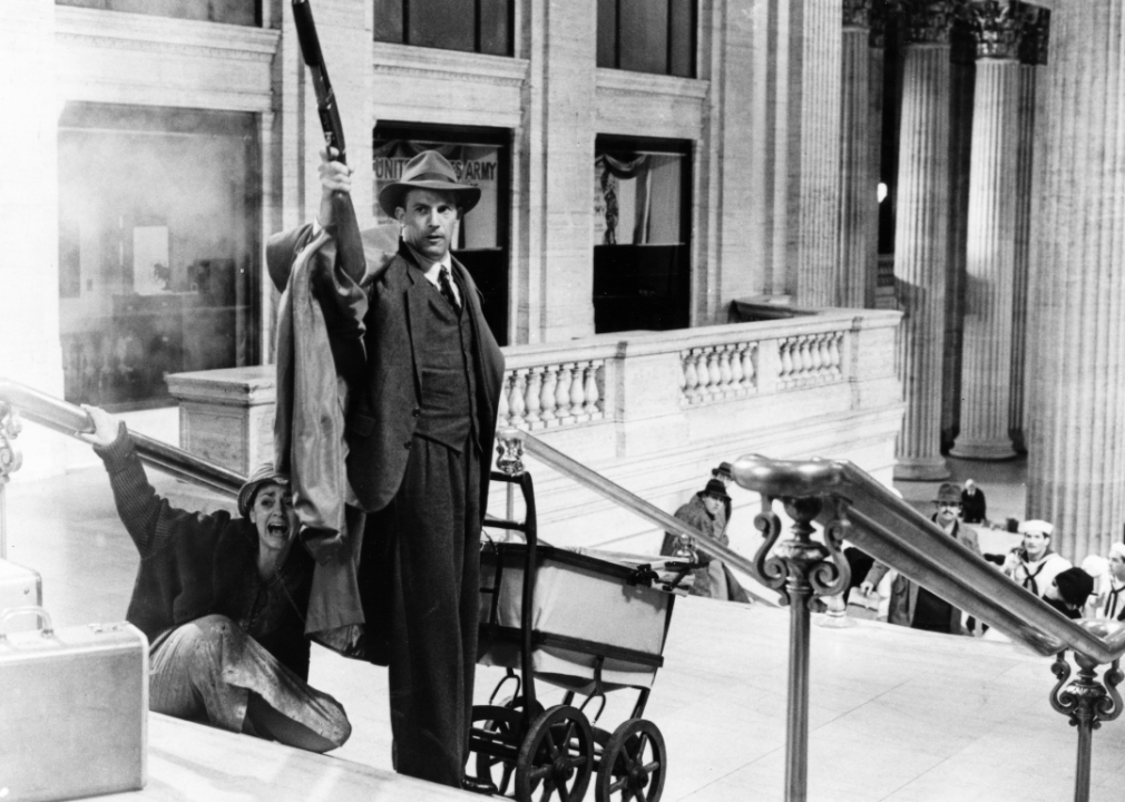 Kevin Costner on the steps of Union Station in ‘The Untouchables’