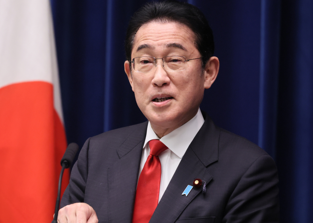Japanese Prime Minister Fumio Kishida speaks in Tokyo.