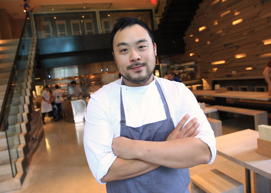 David Chang poses at Momofuku Toronto.