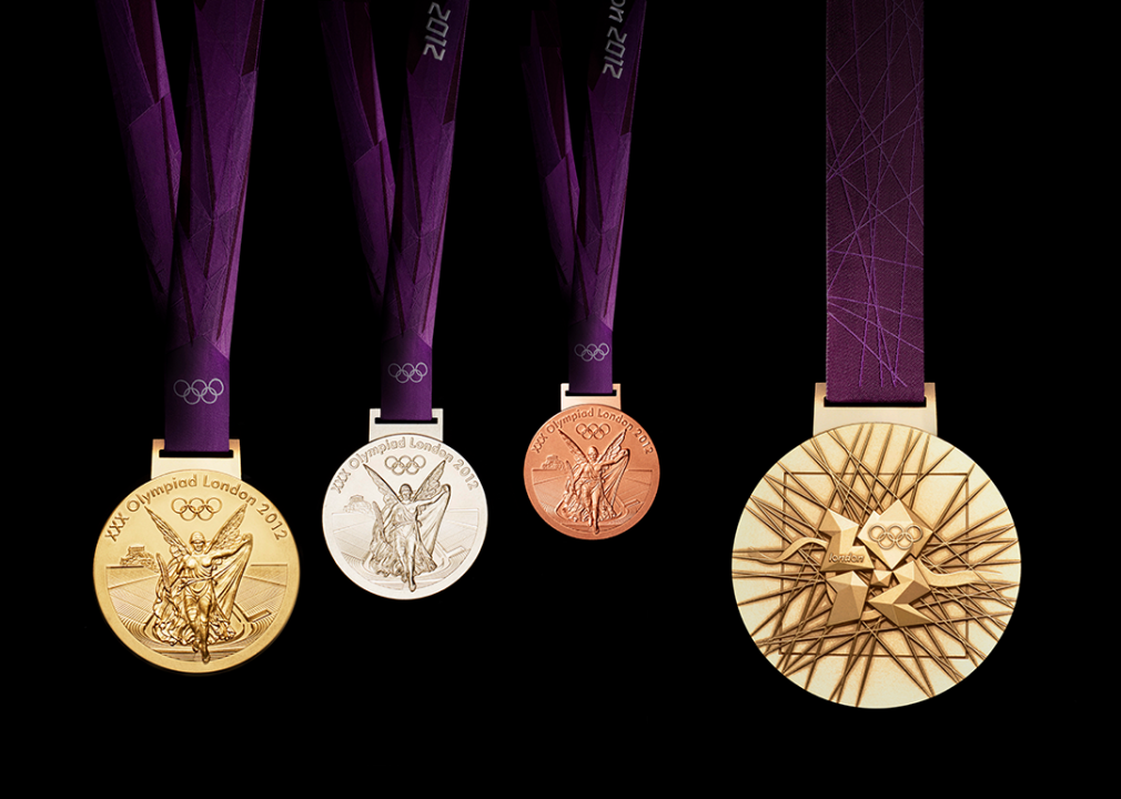 Set of 2012 London Olympic medals.