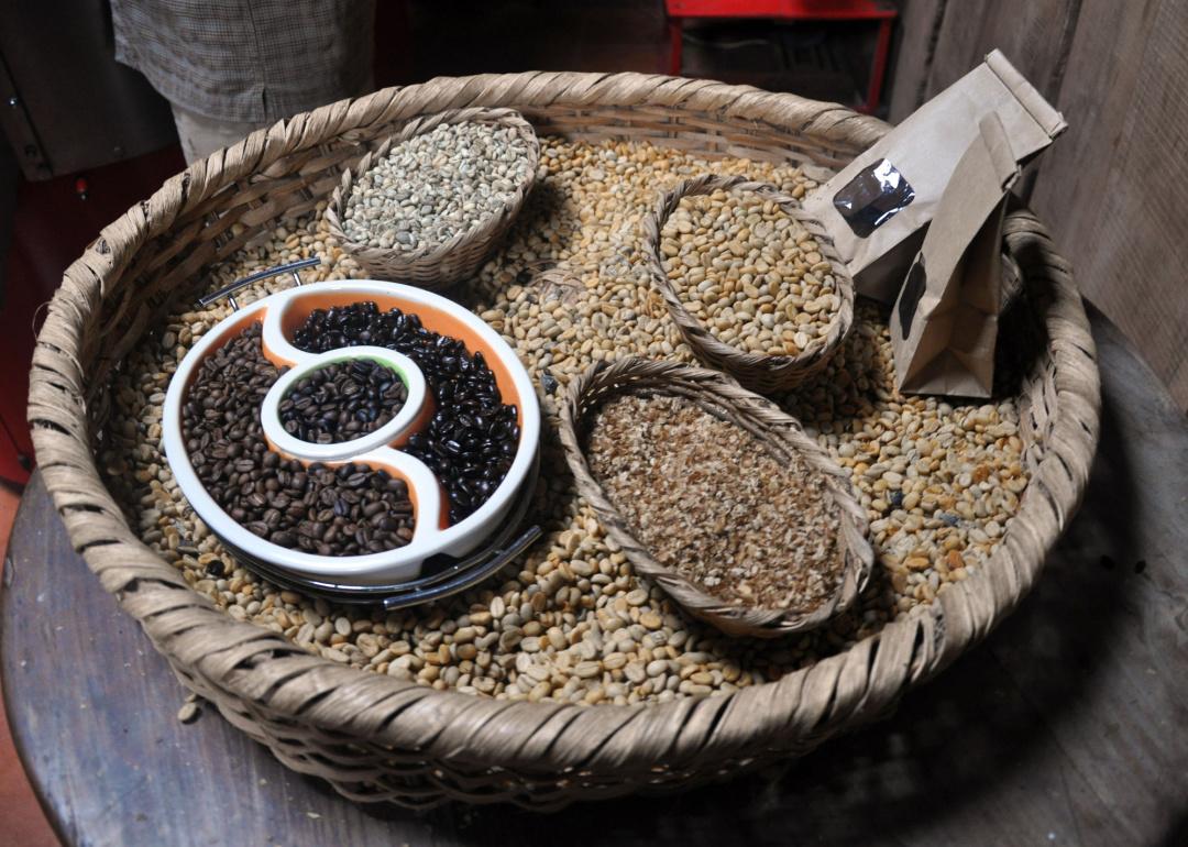 A selection of Costa Rican Coffee Beans.