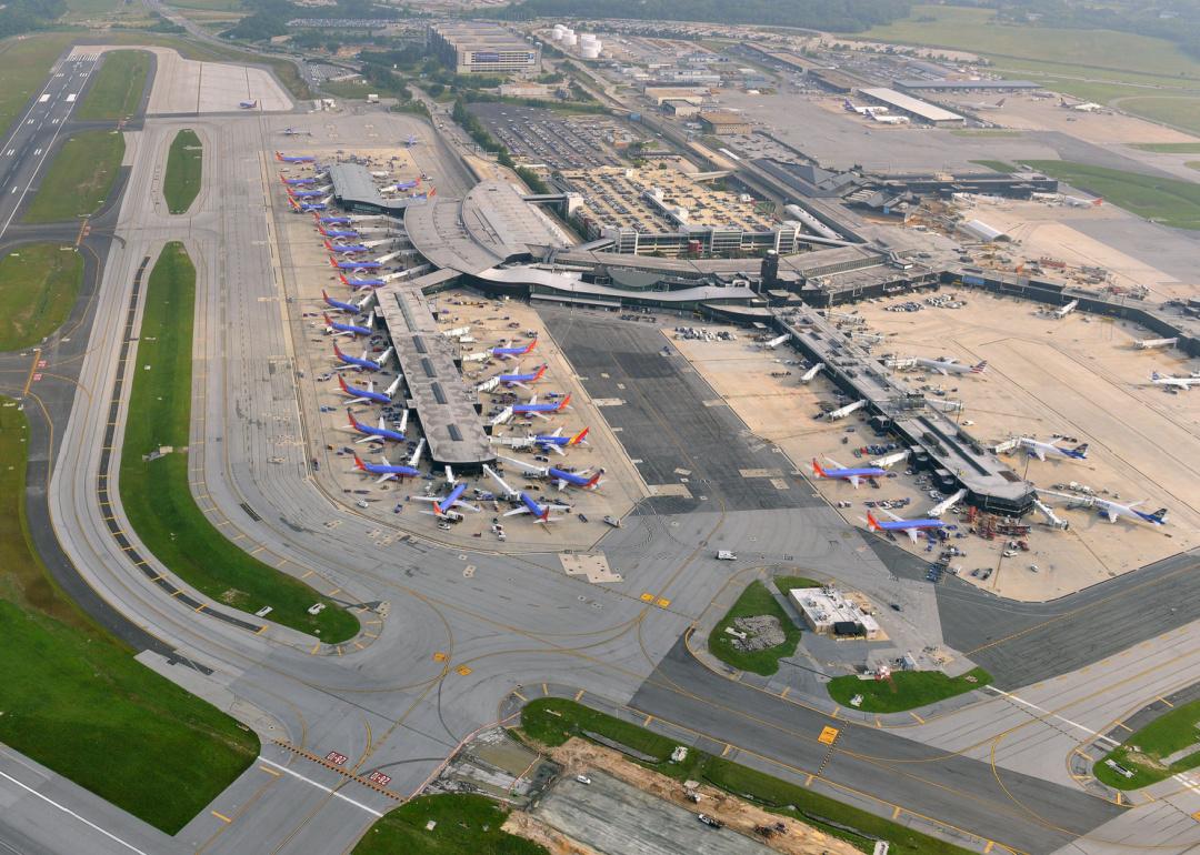 Aerial view of BWI terminal.