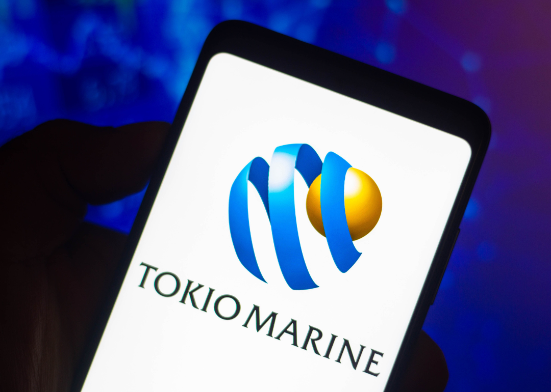 Tokio Marine Holdings logo on smartphone.