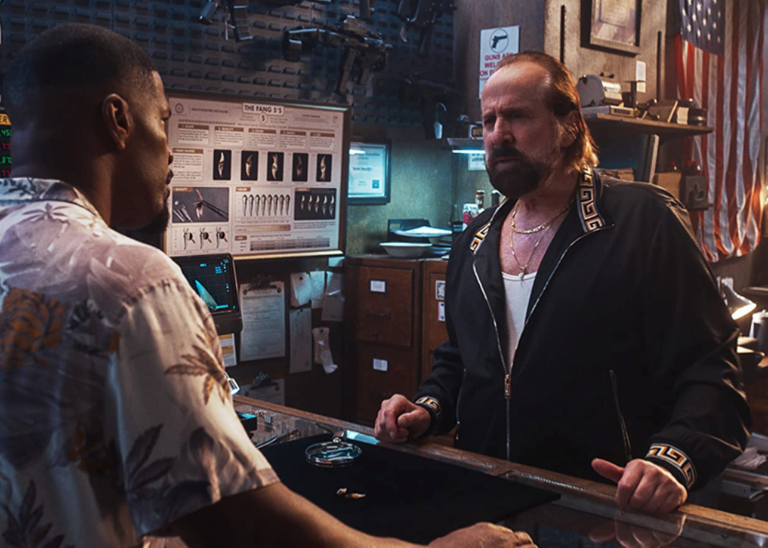 Peter Stormare and Jamie Foxx in ‘Day Shift’.