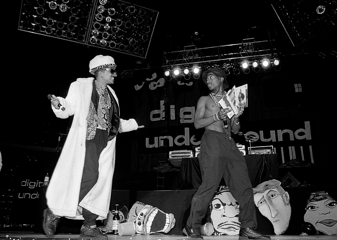 Tupac performing with Digital Underground.