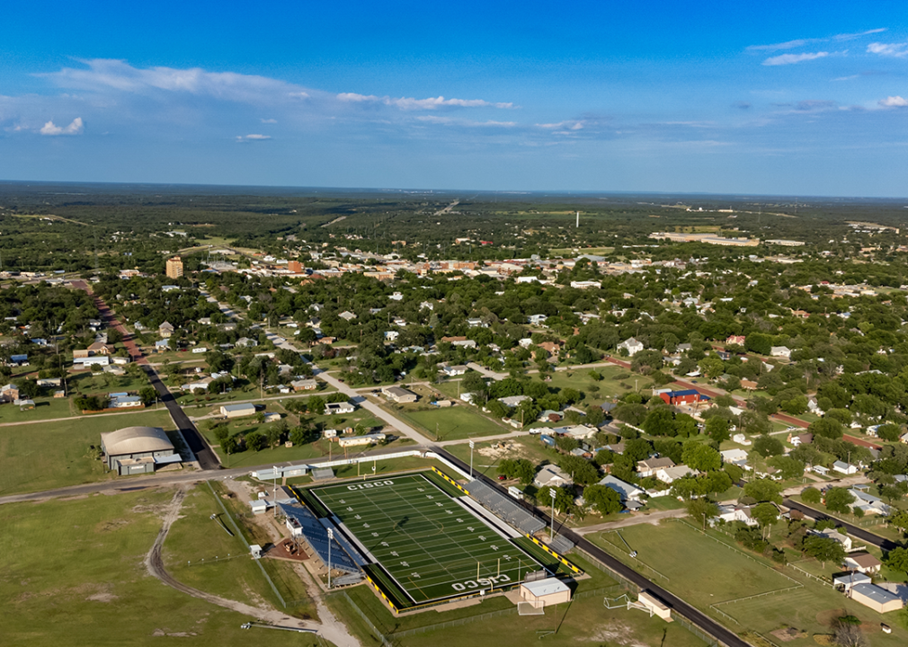 Aerial view of Cisco.