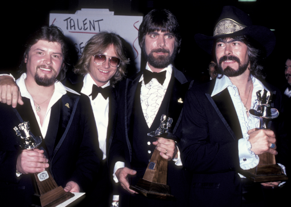 The musical group Alabama poses with Academy of Country Music Awards.