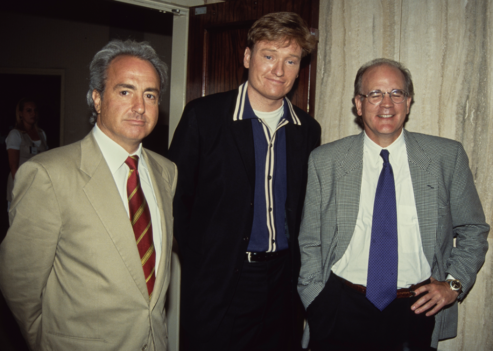 Conan O’Brien with Lorne Michaels and Bob Wright at NBC Summer Press Tour.