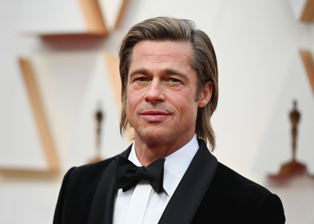 Brad Pitt arrives at Academy Awards ceremony.