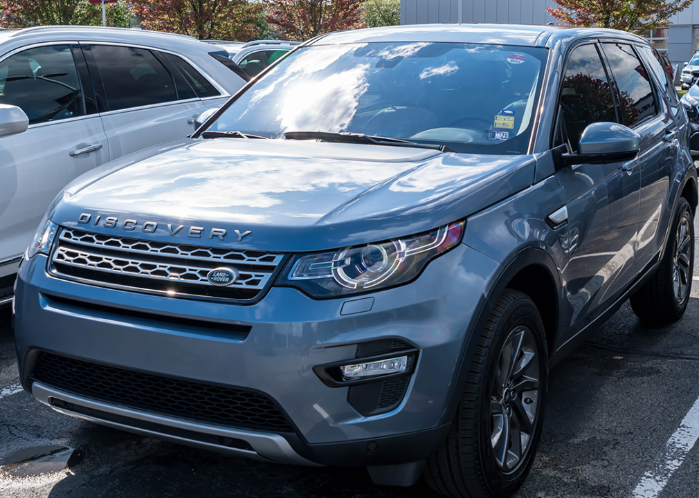 A used Land Rover Discovery SUV for sale at a dealership.