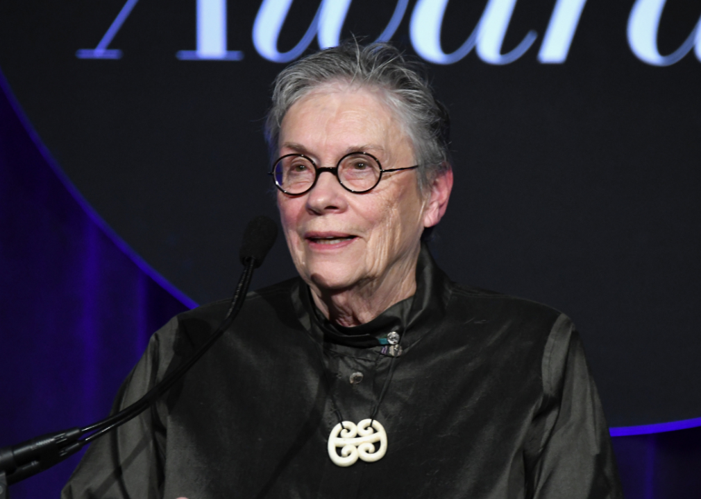 Event honoree Annie Proulx speaks during the 68th National Book Awards