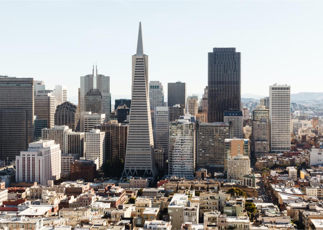 Financial district skyline.