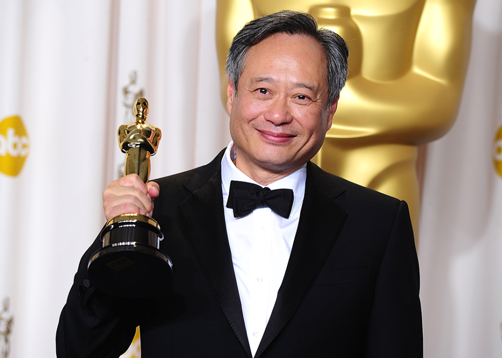 Ang Lee with his Oscar for Best Director for ‘Life of Pi’.