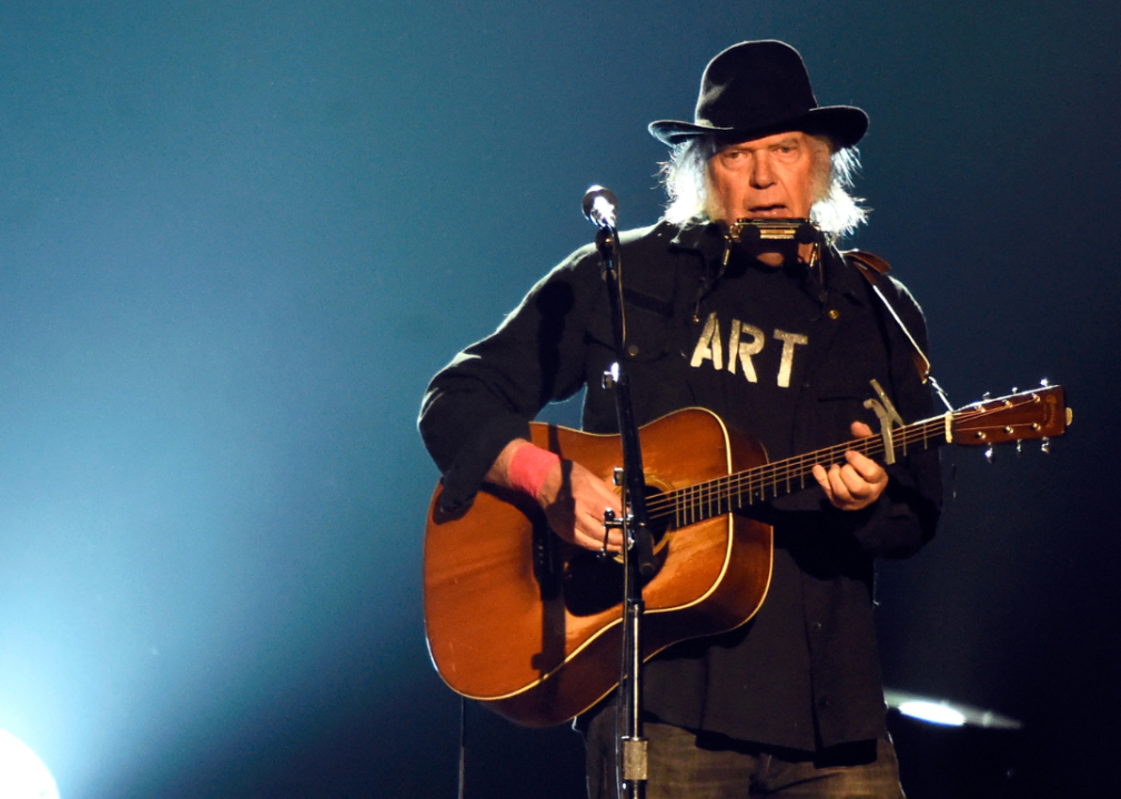 Neil Young performs onstage