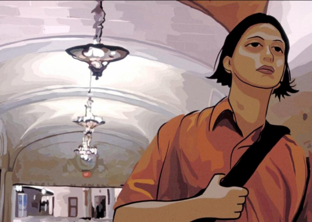 Illustration of Wiley Wiggins in a scene from ‘Waking Life’