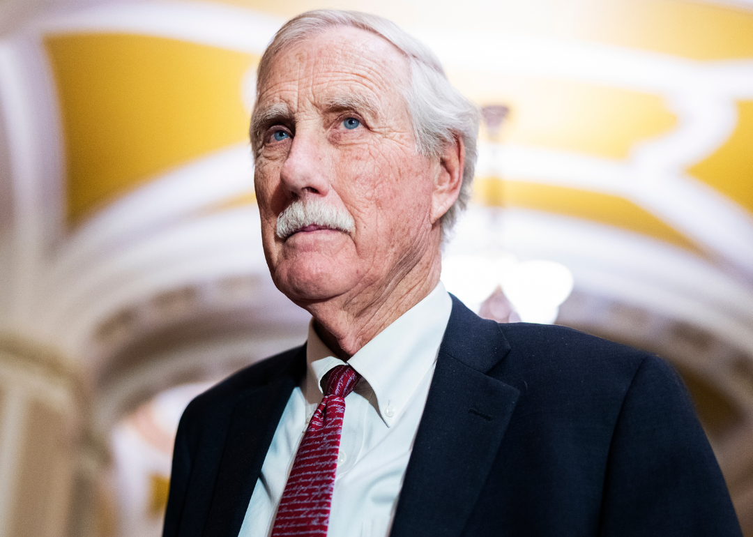 Senator Angus King photographed in the U.S. Capitol.
