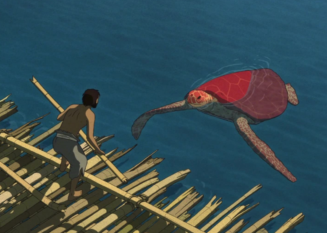 An animated still from ‘The Red Turtle’.