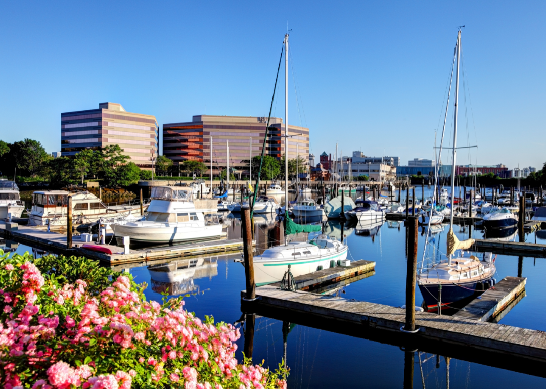 Marina in Stamford, Connecticut.