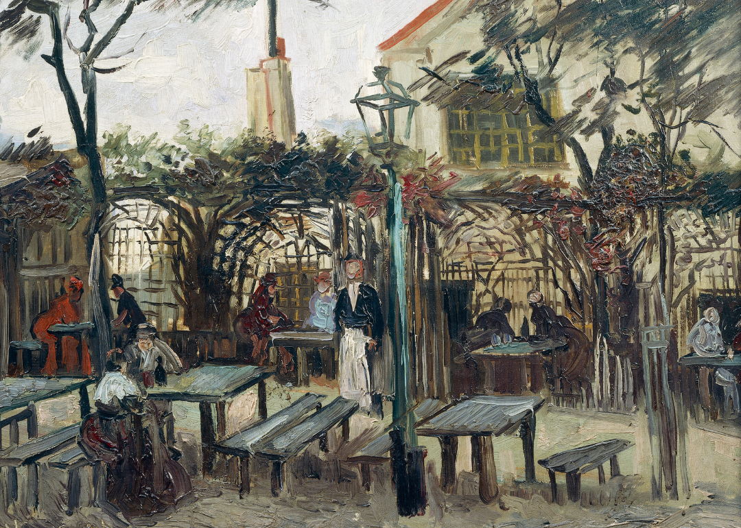 ‘The terrace of the Guinguette Cafe in Montmartre’ by Vincent van Gogh.