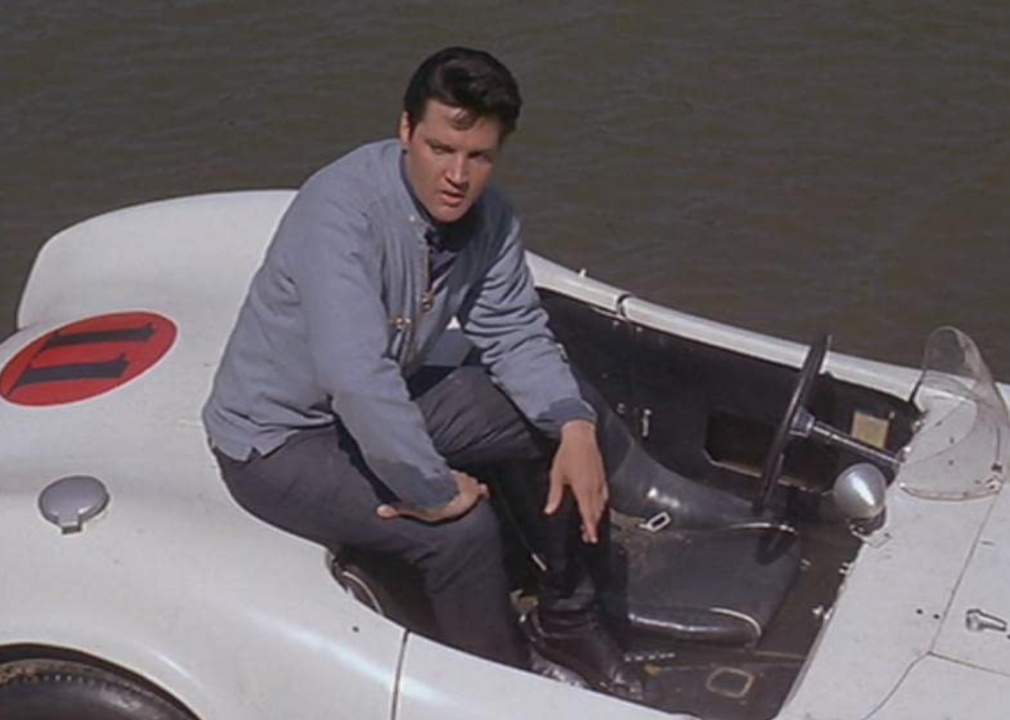 Elvis Presley in a scene from ‘Spinout’