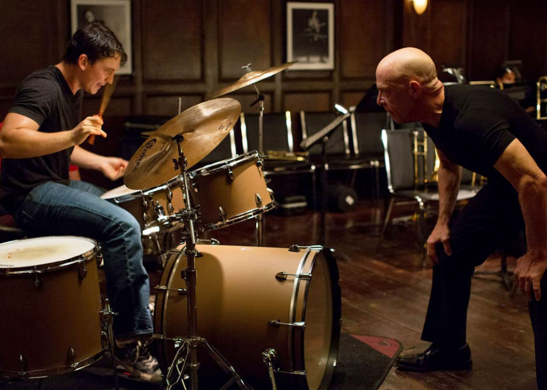 J.K. Simmons and Miles Teller in Whiplash