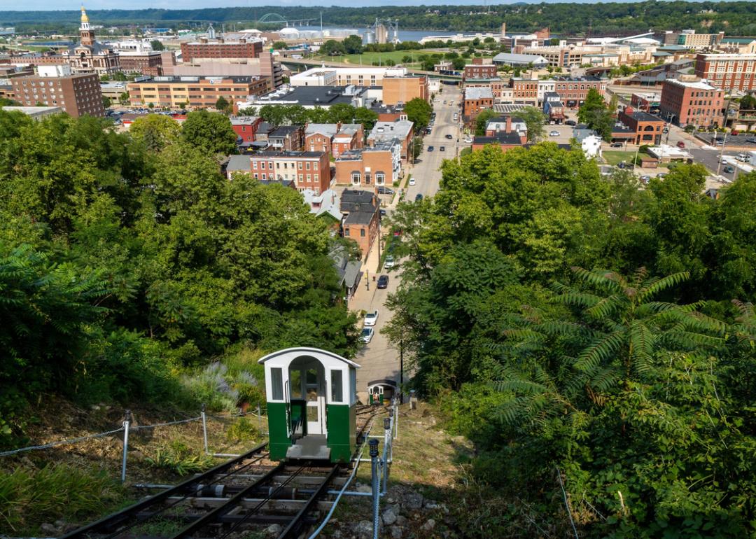 Fenelon Place elevator on a sunny day in Dubuque.