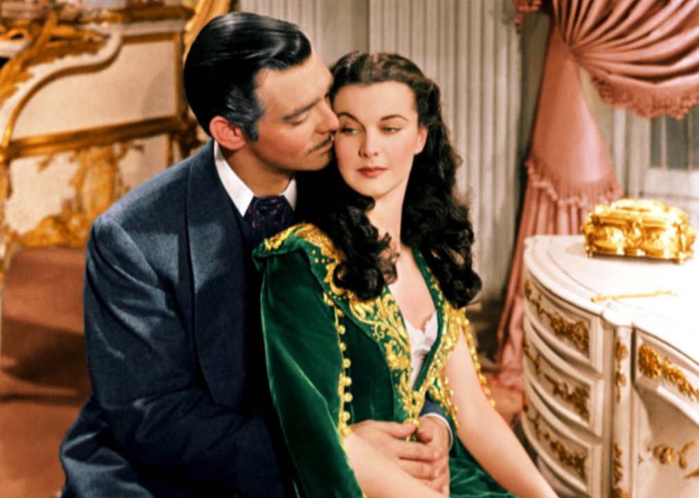 Clark Gable and Vivien Leigh in a scene from ‘Gone with the Wind’.