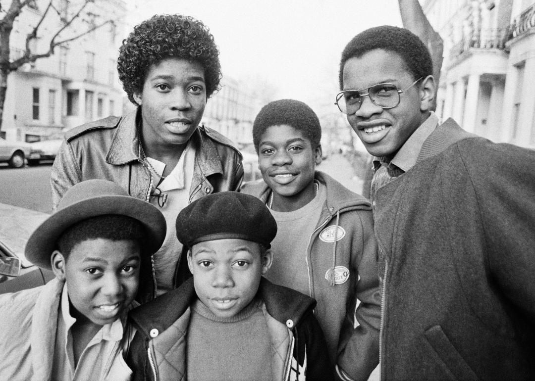 The band Musical Youth pose for a portrait.
